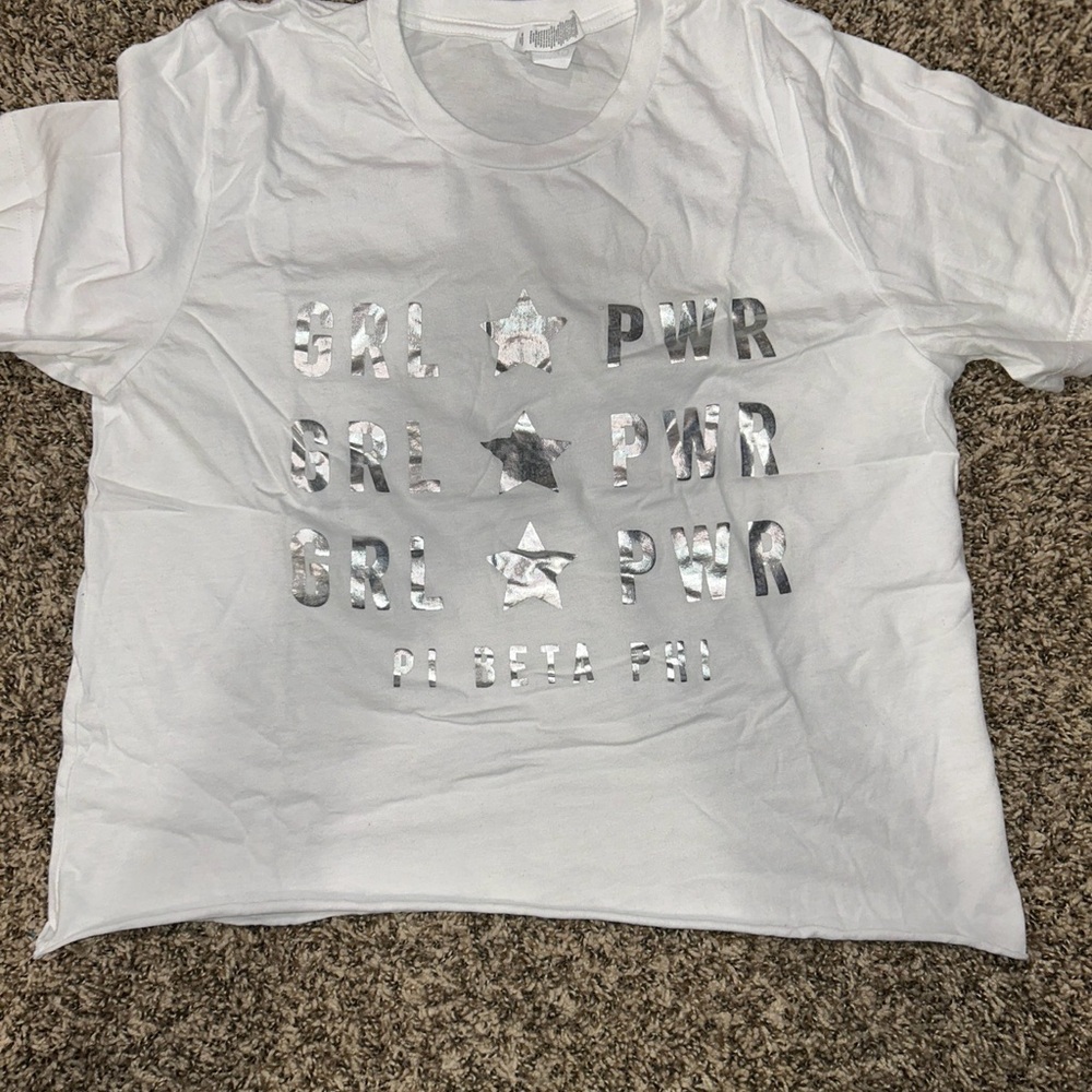 Pi beta phi GRL PWR White Tee